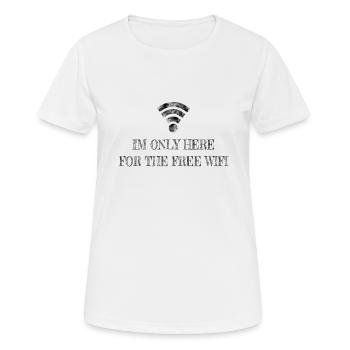 Wifi gratuit - T-shirt respirant Femme - blanc - Devant - AI Model Female 172 dark (172cm)