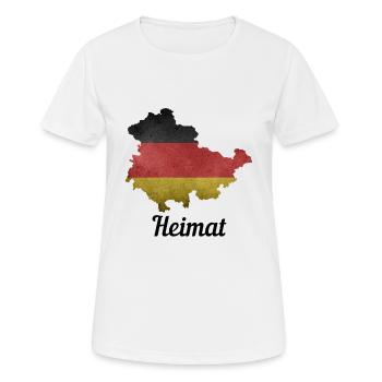 Thuringe Allemagne patrie - T-shirt respirant Femme - blanc - Devant - AI Model Female 172 dark (172cm)