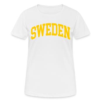 schweden - Frauen T-Shirt atmungsaktiv - Weiß - Vorne - AI Model Female 172 dark (172cm)