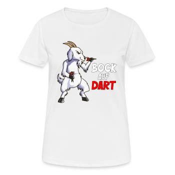 Darten Spiel Dartscheibe Bock auf Dart Dartspieler - Frauen T-Shirt atmungsaktiv - Weiß - Vorne - AI Model Female 172 dark (172cm)