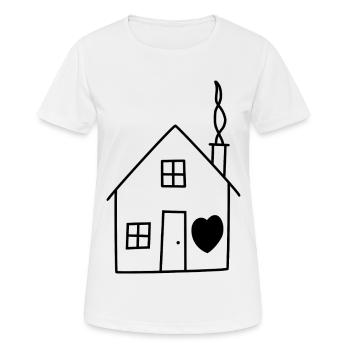 Maison maison amour - T-shirt respirant Femme - blanc - Devant - AI Model Female 172 dark (172cm)