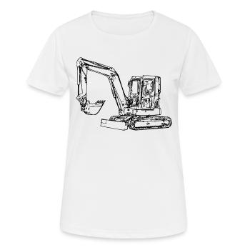 Excavator Excavator Crawler Spoon black - Women's Breathable T-Shirt - white - Front - AI Model Female 172 dark (172cm)