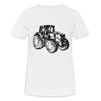 Tracteur Bauer Trecker tracteur tracteur - T-shirt respirant Femme - blanc - Devant - AI Model Female 172 dark (172cm)