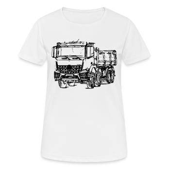 Camion camion camion-bascule ciężarówka camion camion - T-shirt respirant Femme - blanc - Devant - AI Model Female 172 dark (172cm)