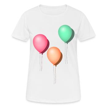 Balloons pastel - Women's Breathable T-Shirt - white - Front - AI Model Female 172 dark (172cm)