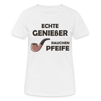 Pfeife Spruch - Frauen T-Shirt atmungsaktiv - Weiß - Vorne - AI Model Female 172 dark (172cm)