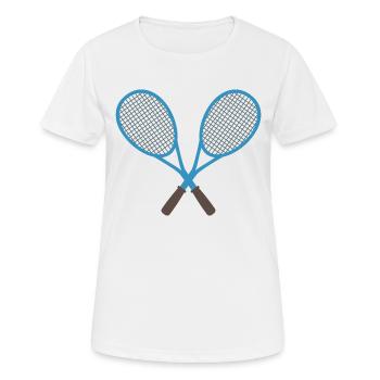 Tennis racket - Women's Breathable T-Shirt - white - Front - AI Model Female 172 dark (172cm)