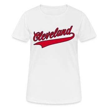 Clevland Red Black - Women's Breathable T-Shirt - white - Front - AI Model Female 172 dark (172cm)