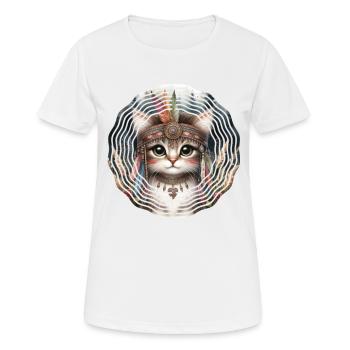 Bohemian Style Kitten - Women's Breathable T-Shirt - white - Front - AI Model Female 172 dark (172cm)