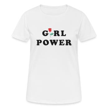 Girl Power Women's Gift Idea - Women's Breathable T-Shirt - white - Front - AI Model Female 172 dark (172cm)
