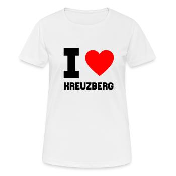 J'aime ville natale idée cadeau Berlin Kreuzberg - T-shirt respirant Femme - blanc - Devant - AI Model Female 172 dark (172cm)
