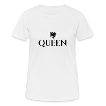 queen schwarz albanische Adler frauen shirt - Frauen T-Shirt atmungsaktiv - Weiß - Vorne - AI Model Female 172 dark (172cm)