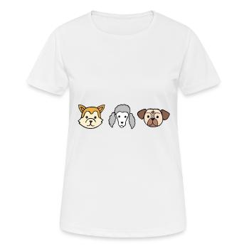 Dog dog lover pet dog owner gift - Women's Breathable T-Shirt - white - Front - AI Model Female 172 dark (172cm)