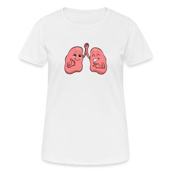 Respiration respiratoire de l'anatomie pulmonaire - T-shirt respirant Femme - blanc - Devant - AI Model Female 172 dark (172cm)