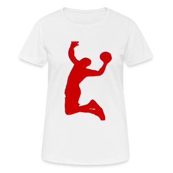 Basketball Basketballer Basketball Sport Hobby - Frauen T-Shirt atmungsaktiv - Weiß - Vorne - AI Model Female 172 dark (172cm)
