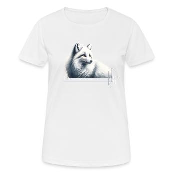 Renard dans l’élégance hivernale - T-shirt respirant Femme - blanc - Devant - AI Model Female 172 dark (172cm)
