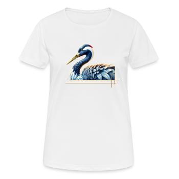 Elegant crane - Women's Breathable T-Shirt - white - Front - AI Model Female 172 dark (172cm)