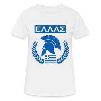 GRÈCE / HELLAS (1) - T-shirt respirant Femme - blanc - Devant - AI Model Female 172 dark (172cm)