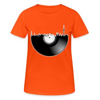 Berlin - T-shirt respirant Femme - orange néon - Devant - AI Model Female 172 dark (172cm)