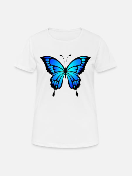 butterfly blue - Women's Breathable T-Shirt - white