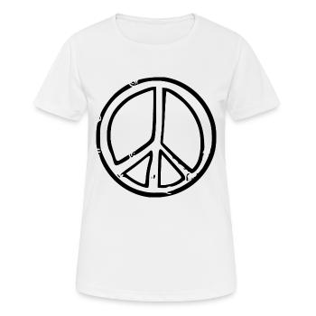 Peacezeichen - Frauen T-Shirt atmungsaktiv - Weiß - Vorne - AI Model Female 172 dark (172cm)
