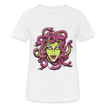 Medusa (P) by Yobeeno.com - Women's Breathable T-Shirt - white - Front - AI Model Female 172 dark (172cm)