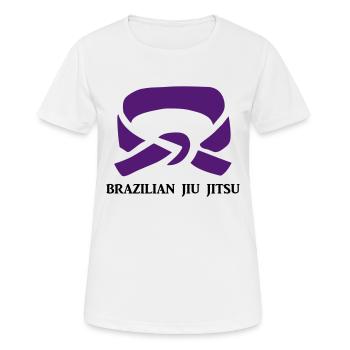 BJJ robe pourpre - T-shirt respirant Femme - blanc - Devant - AI Model Female 172 dark (172cm)