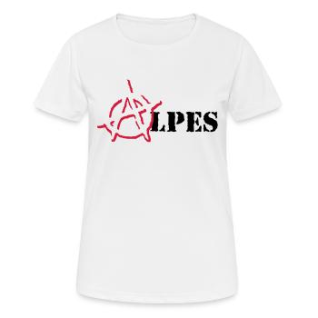 Anarchy Alpes - T-shirt respirant Femme - blanc - Devant - AI Model Female 172 dark (172cm)