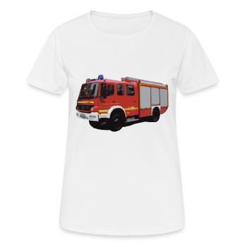 Fire department, fire engine, gift - Women's Breathable T-Shirt - white - Front - AI Model Female 172 dark (172cm)