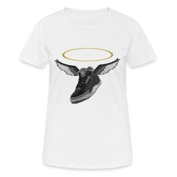 Baskets sacrées, baskets, cadeau - T-shirt respirant Femme - blanc - Devant - AI Model Female 172 dark (172cm)
