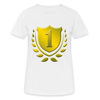 1 year old, 1st birthday, 1st place, winner - Women's Breathable T-Shirt - white - Front - AI Model Female 172 dark (172cm)