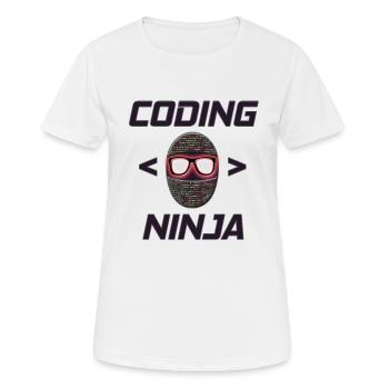 Programmeur, Codage Ninja, Cadeau - T-shirt respirant Femme - blanc - Devant - AI Model Female 172 dark (172cm)