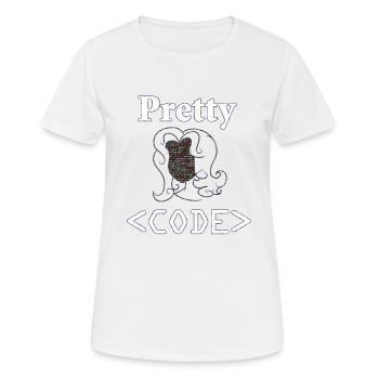 Programmierer, Pretty Code, Geschenk - Frauen T-Shirt atmungsaktiv - Weiß - Vorne - AI Model Female 172 dark (172cm)