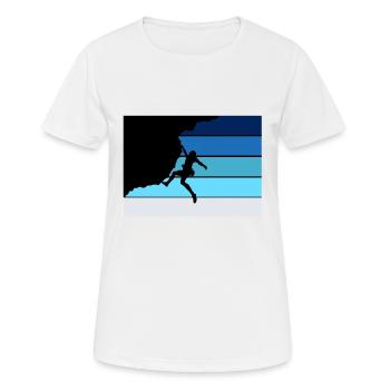 montée - T-shirt respirant Femme - blanc - Devant - AI Model Female 172 dark (172cm)