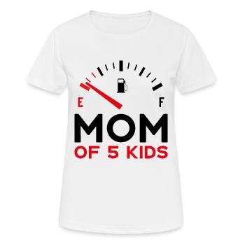 MOM OF 5 KIDS MOTHER'S DAY - Women's Breathable T-Shirt - white - Front - AI Model Female 172 dark (172cm)