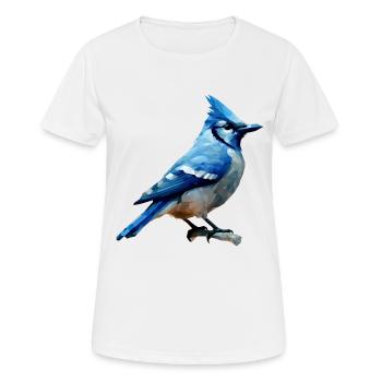 Blue jay bird - Women's Breathable T-Shirt - white - Front - AI Model Female 172 dark (172cm)