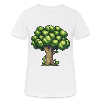 Broccoli Pixel Icon - Women's Breathable T-Shirt - white - Front - AI Model Female 172 dark (172cm)
