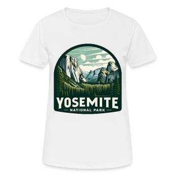 Yosemite National Park Mountain Landscape Nature - Women's Breathable T-Shirt - white - Front - AI Model Female 172 dark (172cm)
