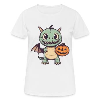 Drache Halloween Lustig Zombie - Frauen T-Shirt atmungsaktiv - Weiß - Vorne - AI Model Female 172 dark (172cm)