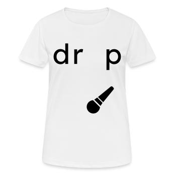 Drop the Microphone Geschenk - Frauen T-Shirt atmungsaktiv - Weiß - Vorne - AI Model Female 172 dark (172cm)