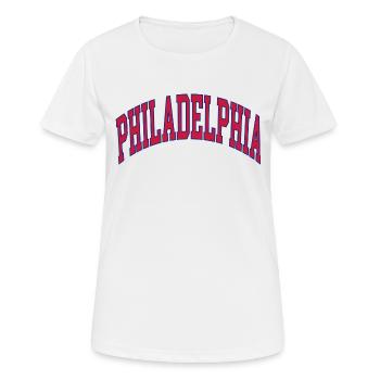 Philadelphie - T-shirt respirant Femme - blanc - Devant - AI Model Female 172 dark (172cm)