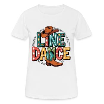 La danse en ligne : mon hobby - ma passion - mon truc - T-shirt respirant Femme - blanc - Devant - AI Model Female 172 dark (172cm)