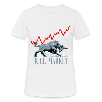 Bullen Markt Aktien Investieren Reichtum - Frauen T-Shirt atmungsaktiv - Weiß - Vorne - AI Model Female 172 dark (172cm)
