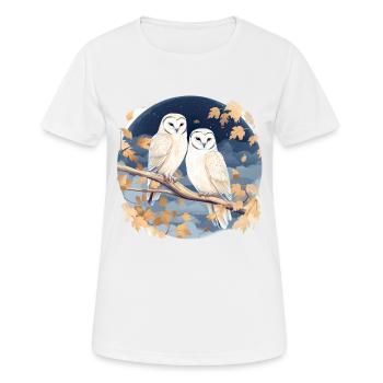 Schleiereule Eulen für einen Eulen Fan - Frauen T-Shirt atmungsaktiv - Weiß - Vorne - AI Model Female 172 dark (172cm)