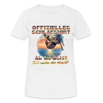 Chemise de nuit officielle - T-shirt respirant Femme - blanc - Devant - AI Model Female 172 dark (172cm)