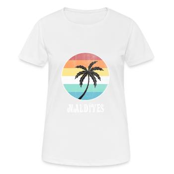 Malediven - Frauen T-Shirt atmungsaktiv - Weiß - Vorne - AI Model Female 172 dark (172cm)