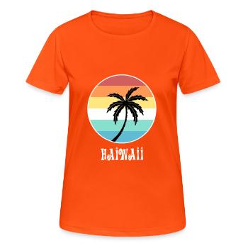 Hawaï - T-shirt respirant Femme - orange néon - Devant - AI Model Female 172 dark (172cm)
