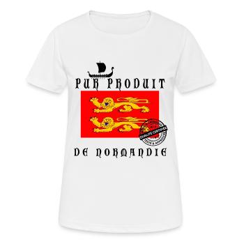 PURE NORMANDY PRODUCT - Women's Breathable T-Shirt - white - Front - AI Model Female 172 dark (172cm)