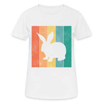 Rabbit Retro Rabbit Easter Gift - Women's Breathable T-Shirt - white - Front - AI Model Female 172 dark (172cm)