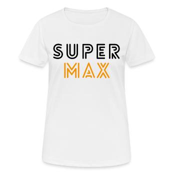 Super Max Fan Shirt - Women's Breathable T-Shirt - white - Front - AI Model Female 172 dark (172cm)